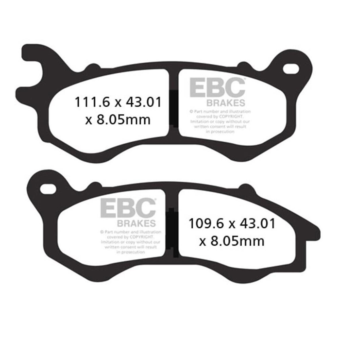 EBC SFAC603 HONDA PCX125/150 CARBON ÖN FREN BALATASI