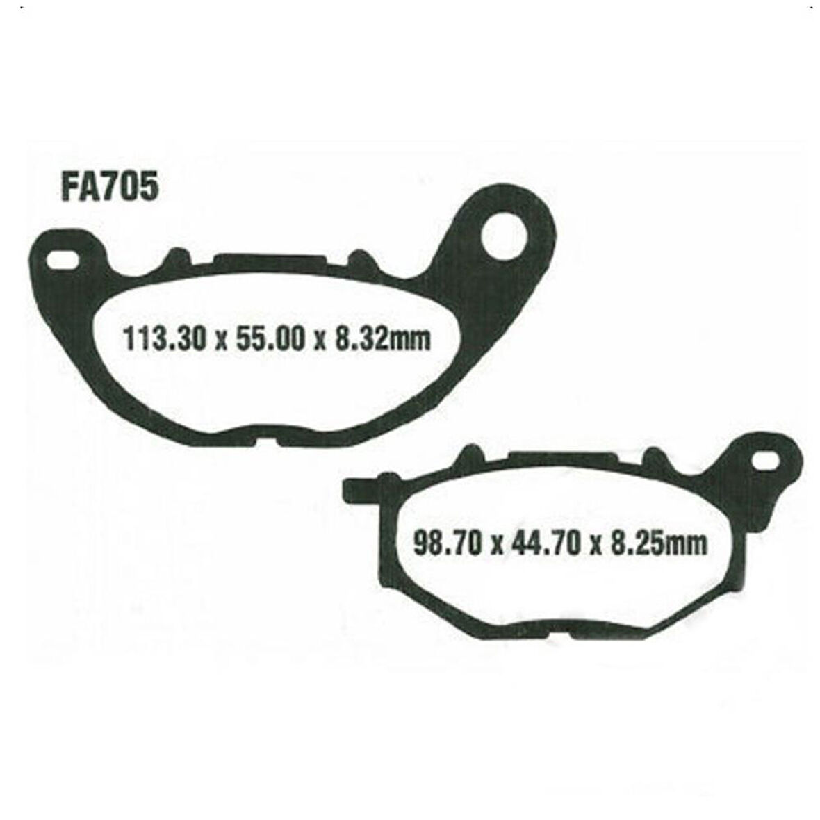 EBC SFA705HH YAMAHA XMAX 125 - XMAX300 SINTER ÖN FREN BALATASI