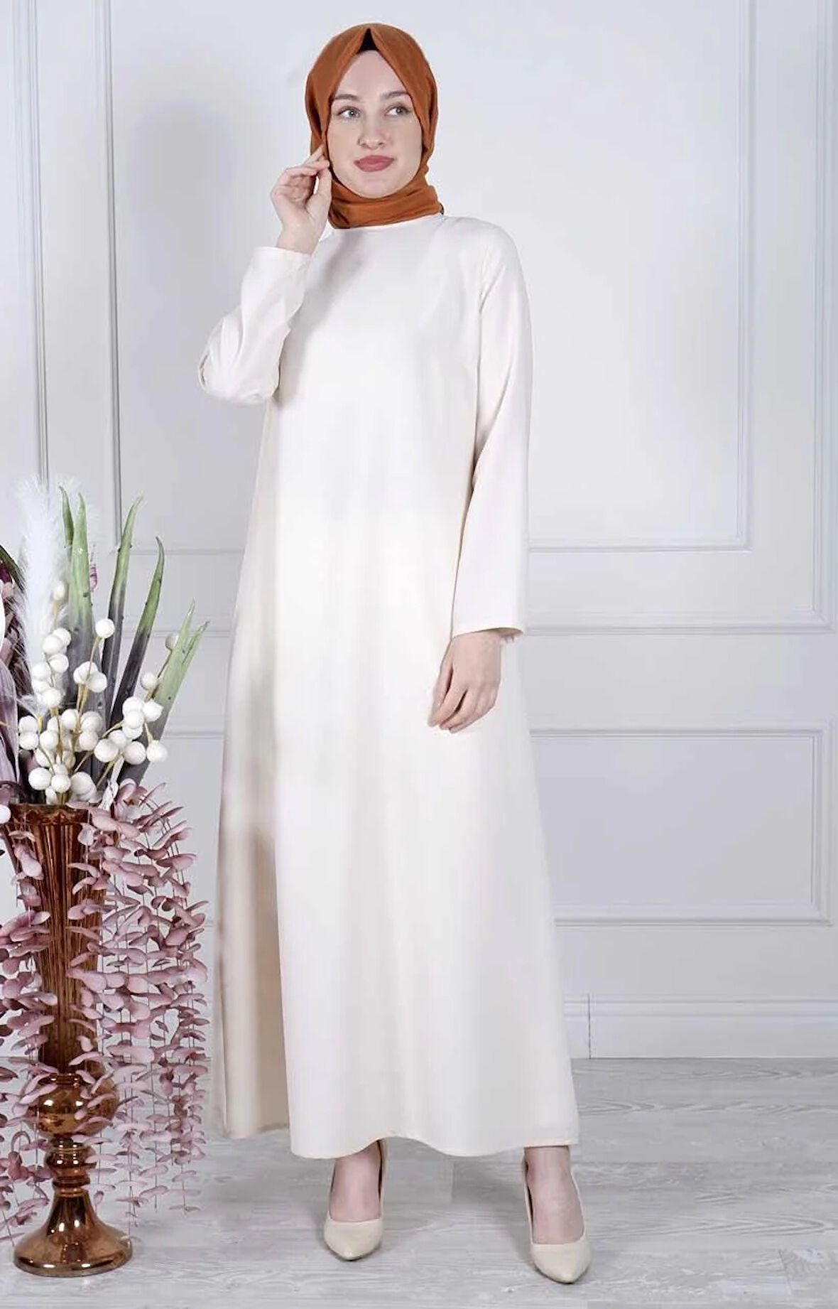 WHITE CORNER Elbise 1106 Bej