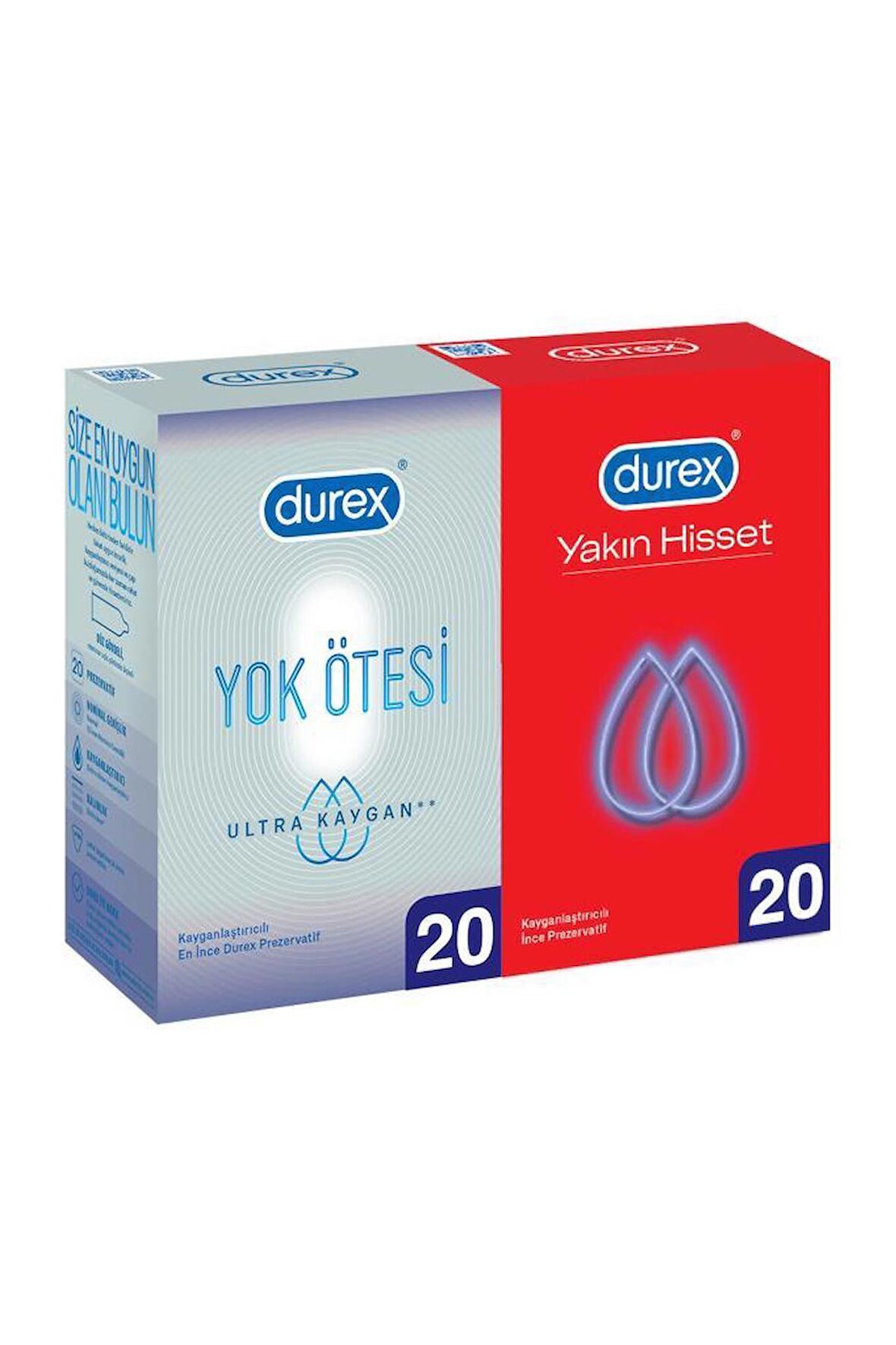 Durex Yok Ötesi Ultra Kaygan+Yakın Hisset Prezervatif 40'lı Ekonomik Paket