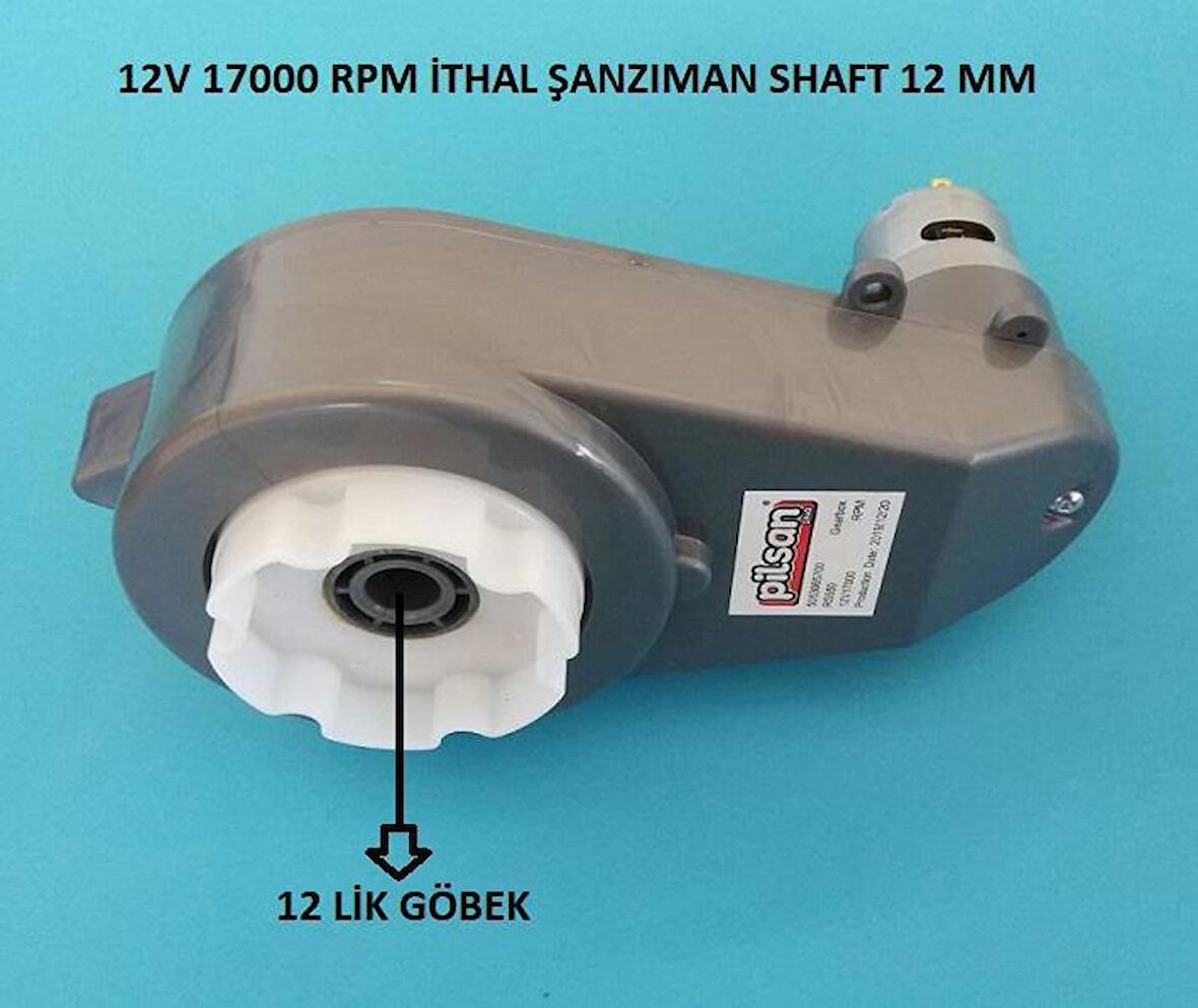 PİLSAN 12V 17000 RPM İTHAL AKÜLÜ ARABA ŞANZIMAN SHAFT 12 MM