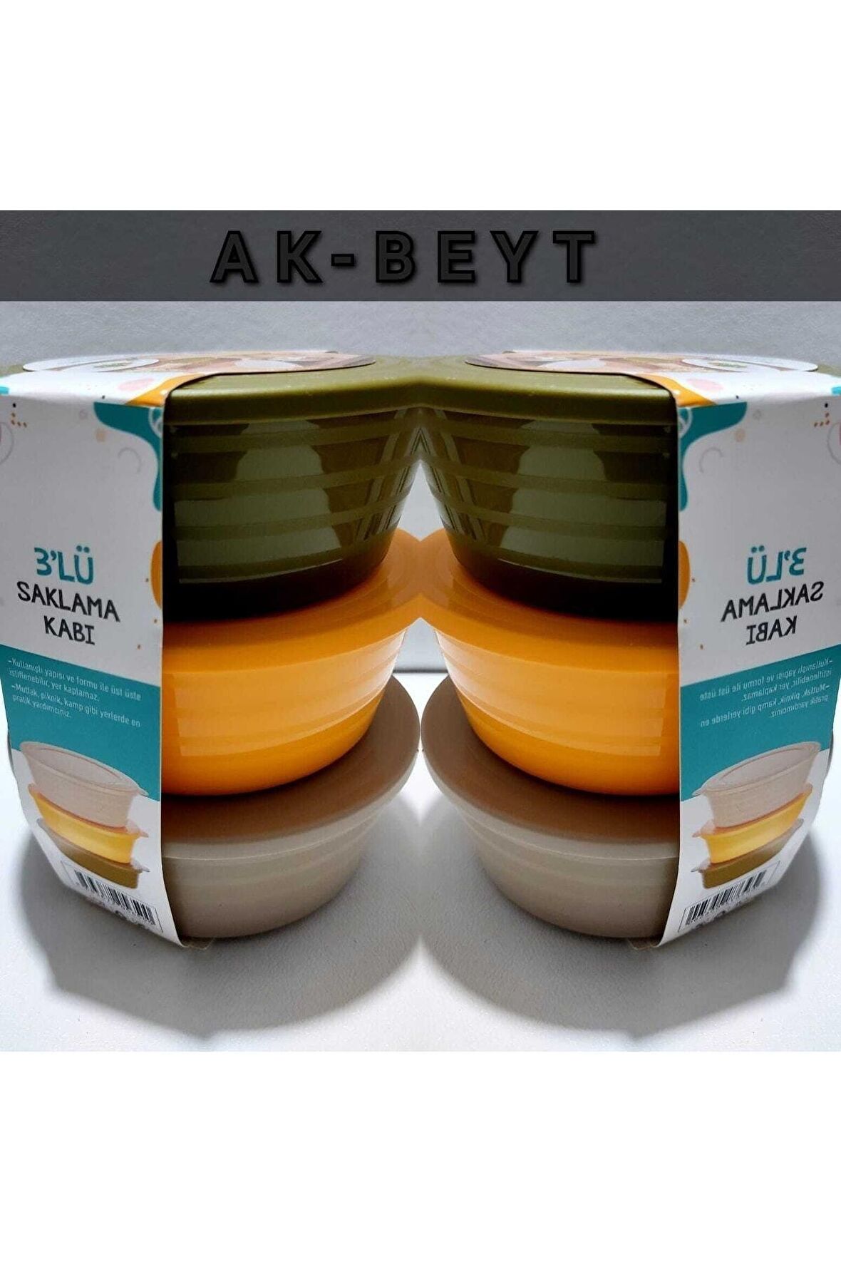 Ak-beyt 3'lu Saklama Kabı