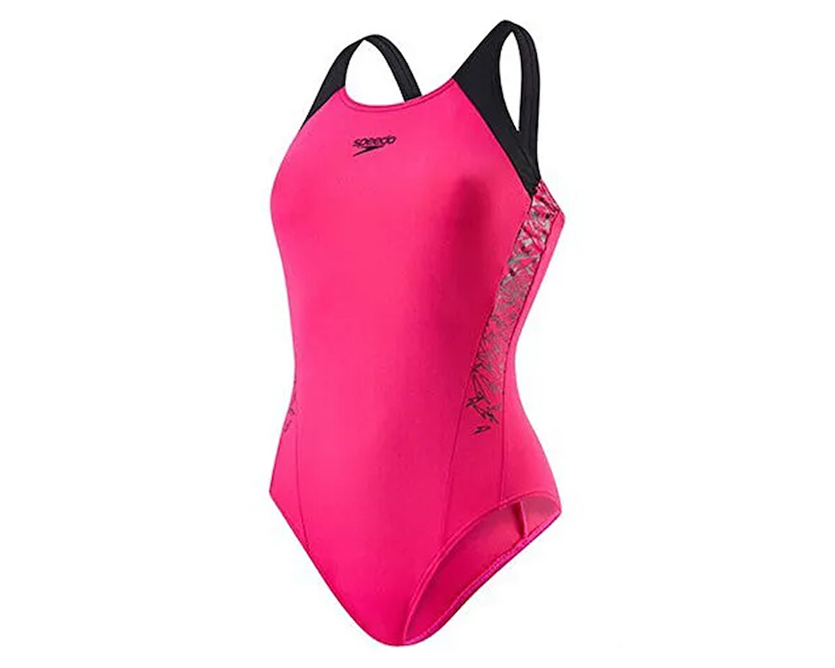 Speedo Kadın Yüzücü Mayosu Pembe Boom Spl Msbk Af Pink Black 8-10821B356