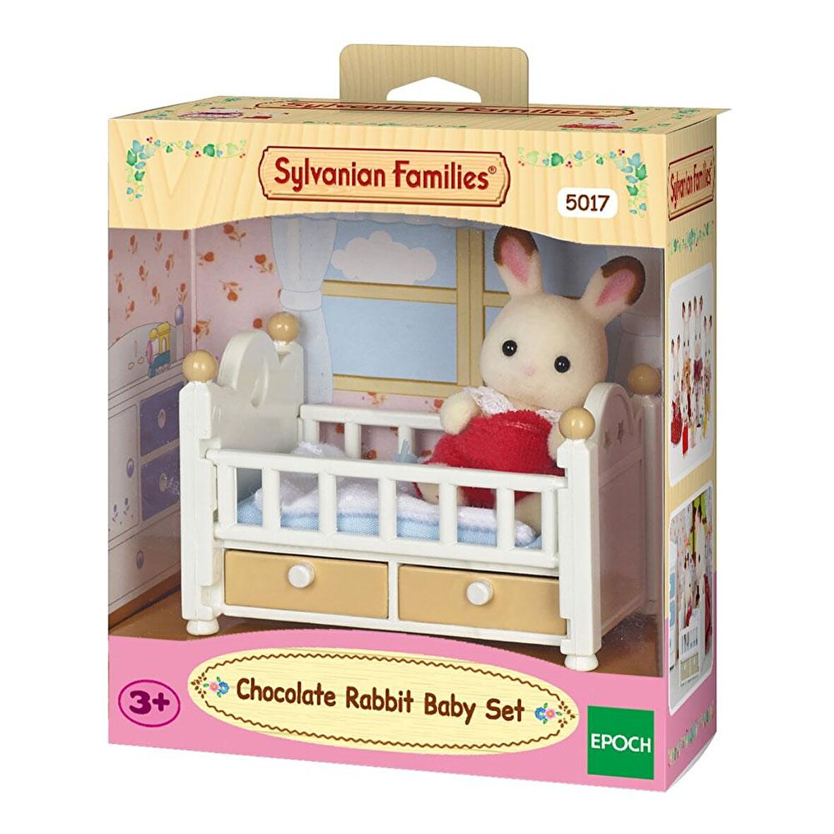 Sylvanian Families Çikolata Kulaklı Tavşan Bebek Yatağı Seti 5017