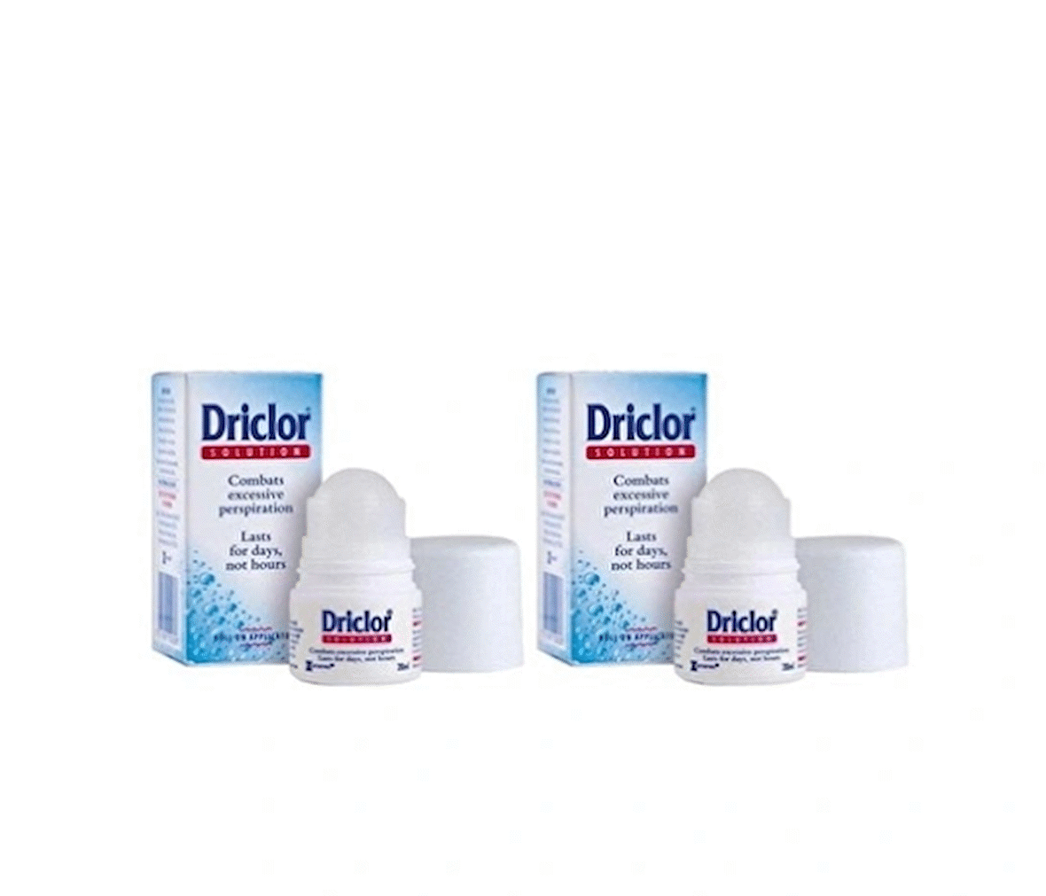 Driclor Solution Roll-On 20 ml - Antiperspirant 2'li