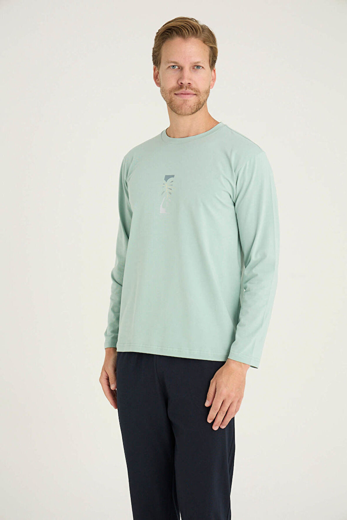 Erkek O.Yaka Pijama Takımı Şık Tasarım - Dış Giyim