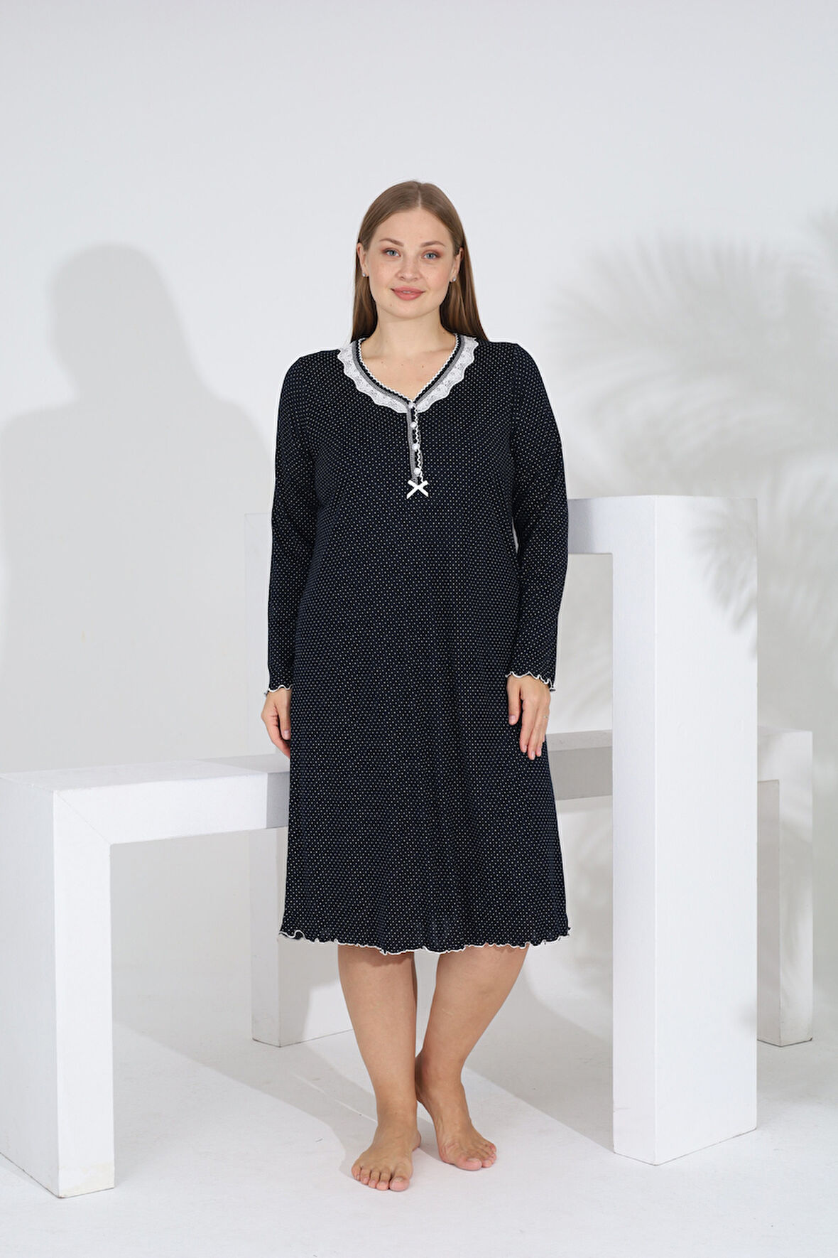 Angelique Bambu Uzun Kol Kadın Elbise 22608