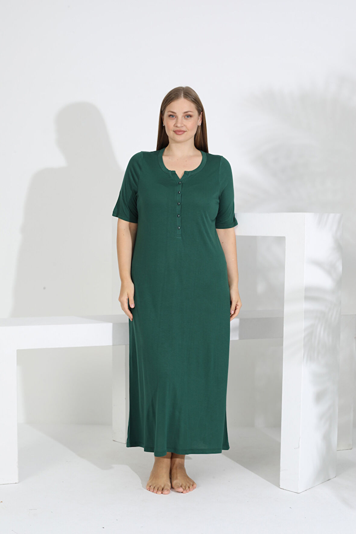 Etoile Kadın Bambu Kısa Kol Gecelik 