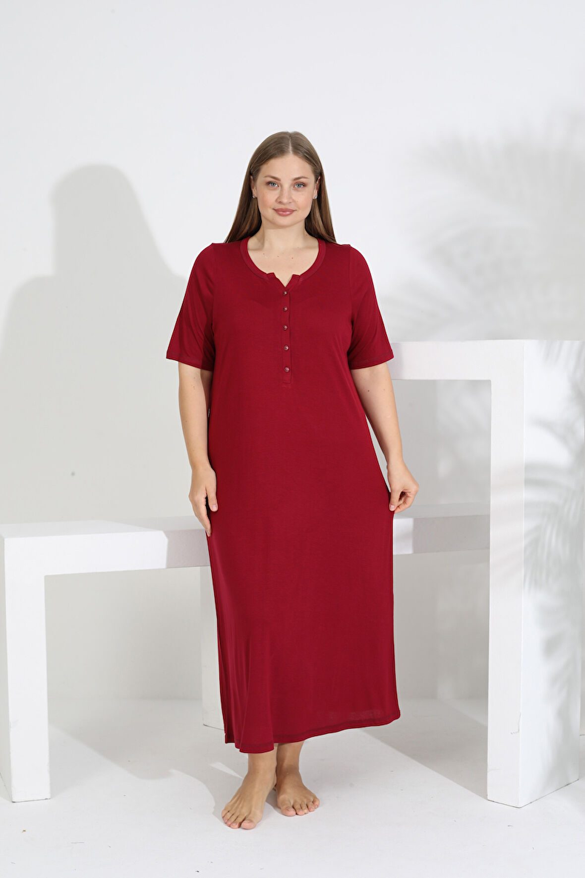 Etoile Kadın Bambu Kısa Kol Gecelik 