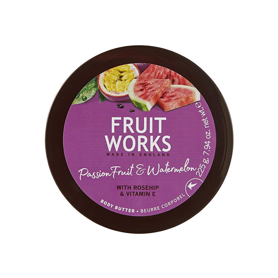 Fruit Works Nemlendirici E Vitaminli Tüm Cilt Tipleri için Meyve&Karpuz Kokulu Vücut Kremi 225 g 