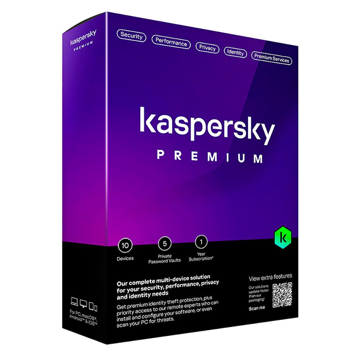 Kaspersky Premium Türkçe Kutusuz 1 Kullanıcı 1 Yıl