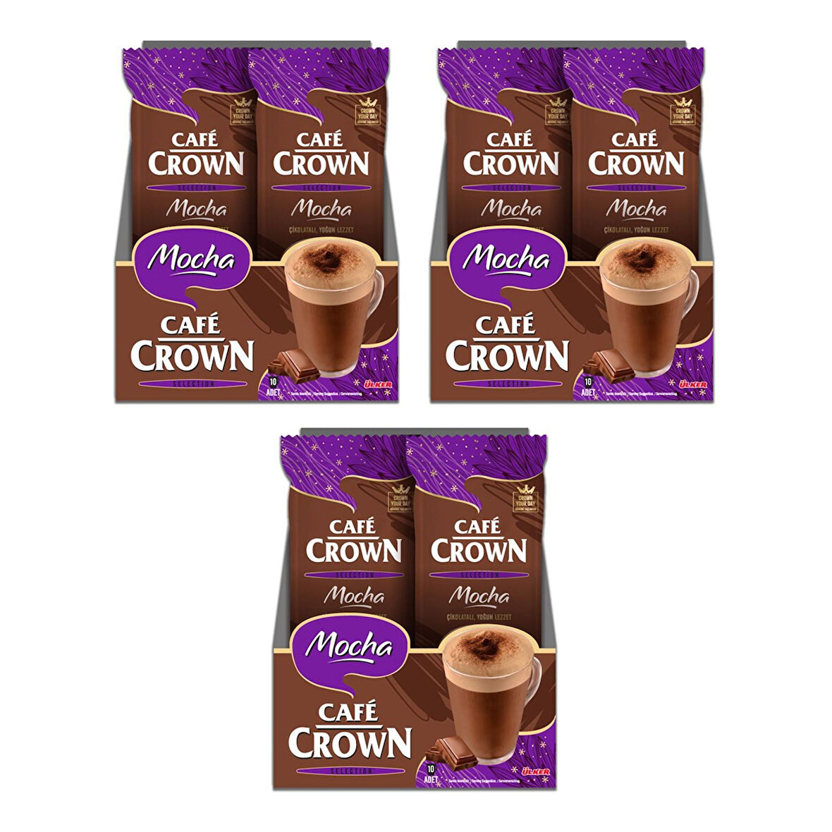 Cafe Crown Mocha 22 gr 10 lu x 3 Kutu