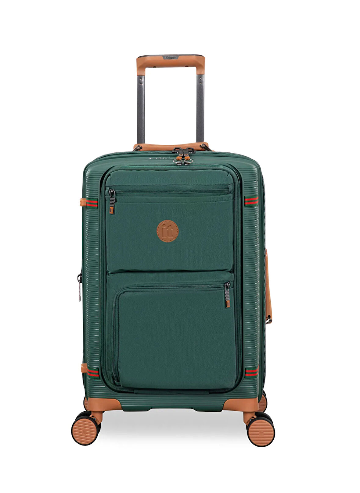 İtluggage Yeşil Çekçekli Sert Valiz Advantageous Kabin