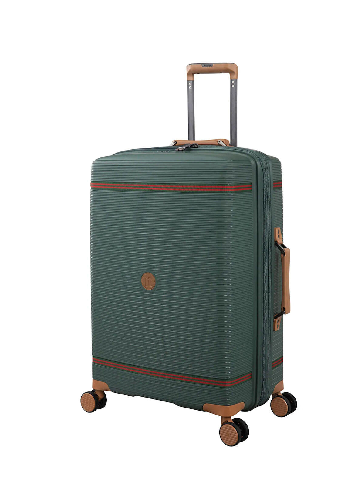 İtluggage Yeşil Çekçekli Sert Valiz Advantageous Orta