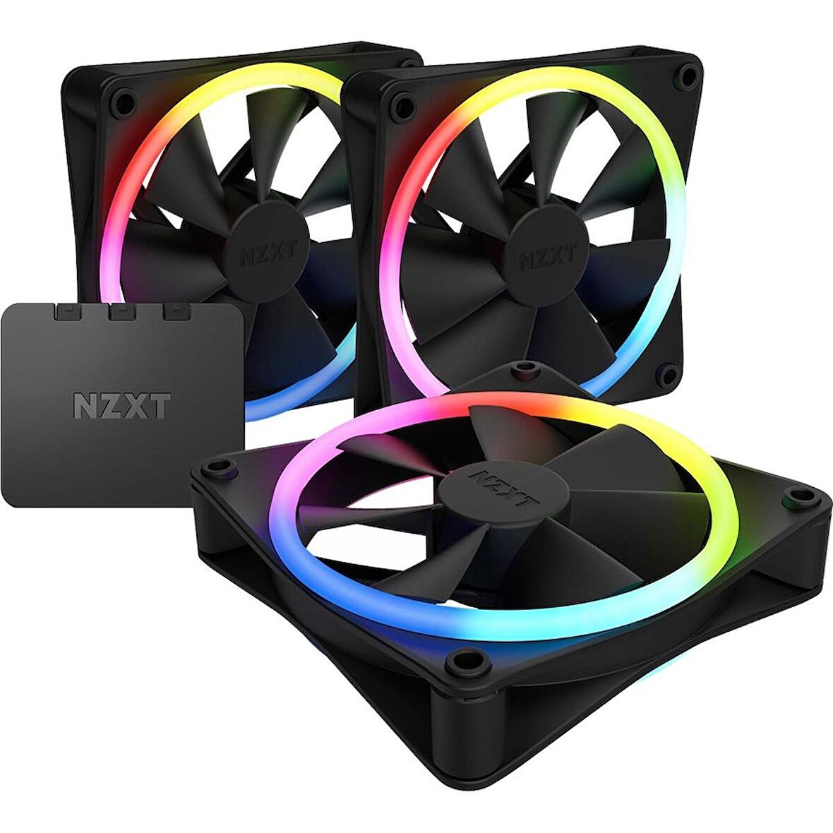 NZXT F120 RGB Duo Siyah 3x120 mm+Fan Kontrolcü  RF-D12TF-B1