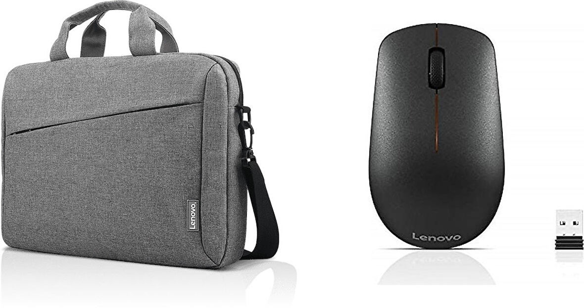 Lenovo 15.6" Casual Laptop Çantası B210 Gri, Lenovo 400 Kablosuz Mouse GY50R91293 Set