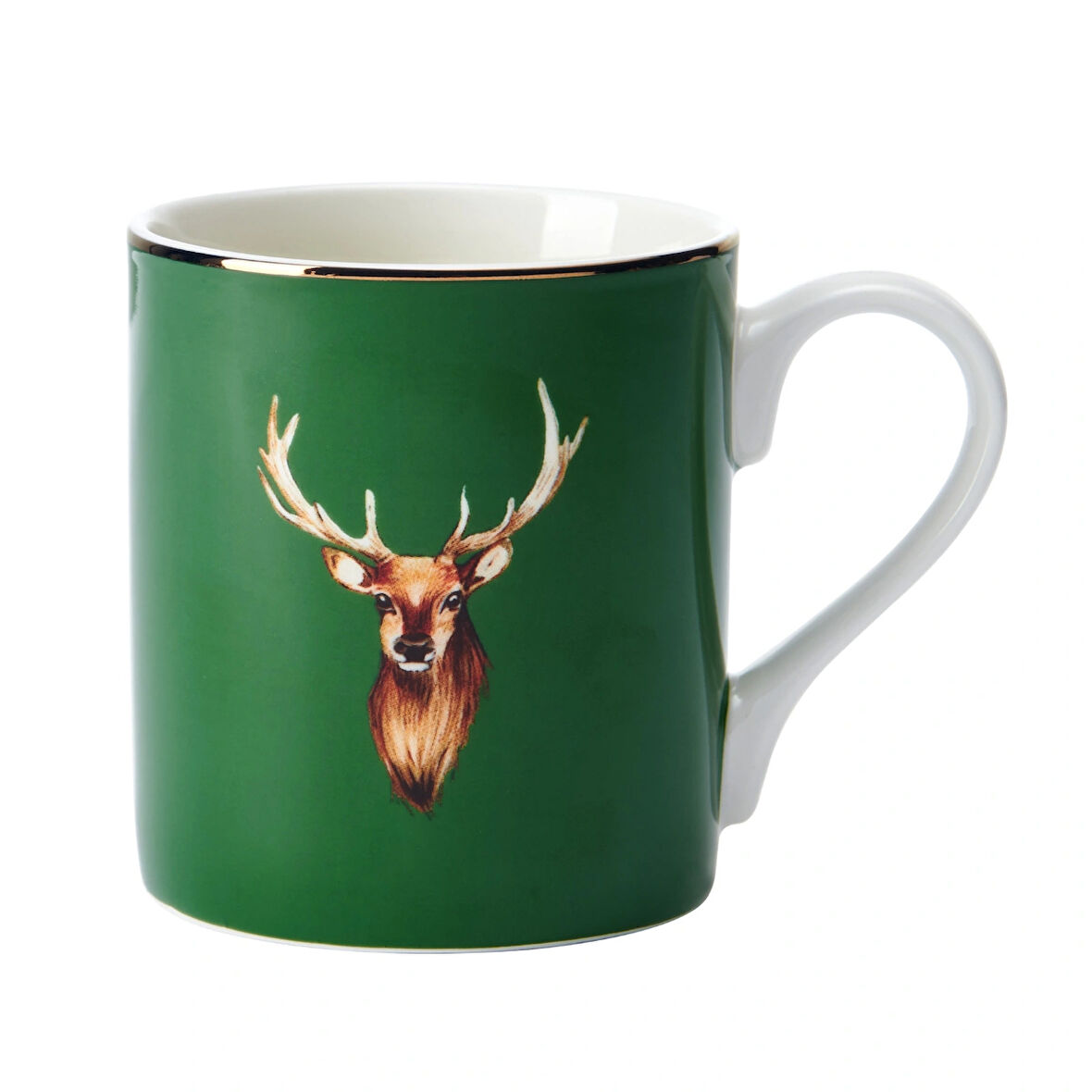 Mikasa MKCANSTAG Fine China 280ml Düz Taraflı Kupa Geyikli