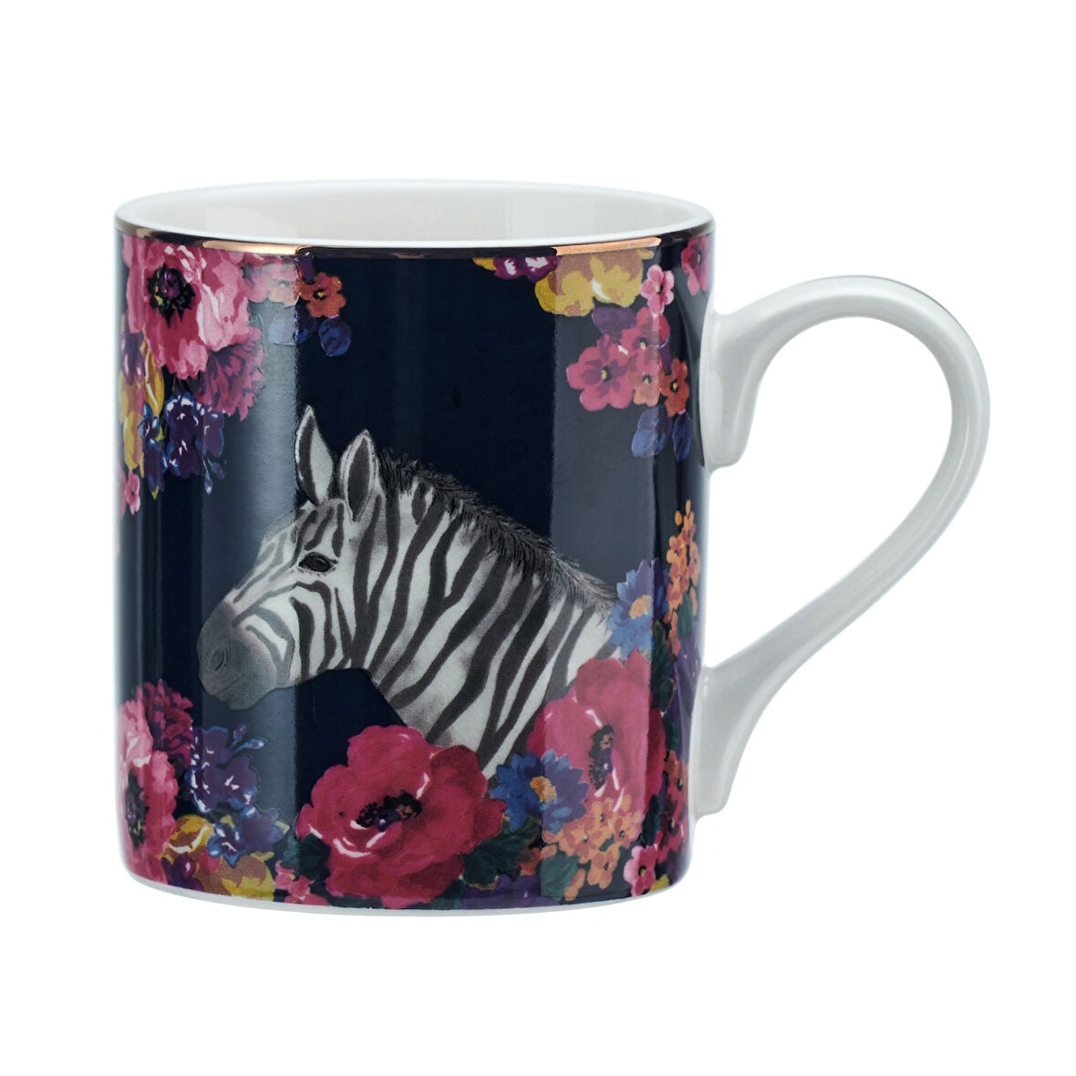 Mikasa MKWILDMUGZEB Wild At Heart Fine China 280ml Kupa Zebra