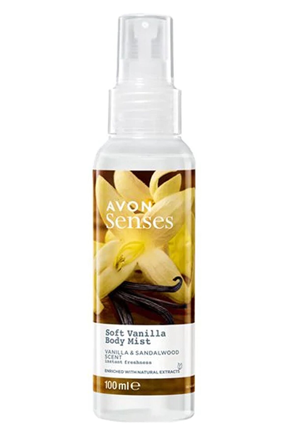 Avon Soft Vanilla Vanilya ve Sandal Ağacı Kokulu Vücut Spreyi 100 Ml.