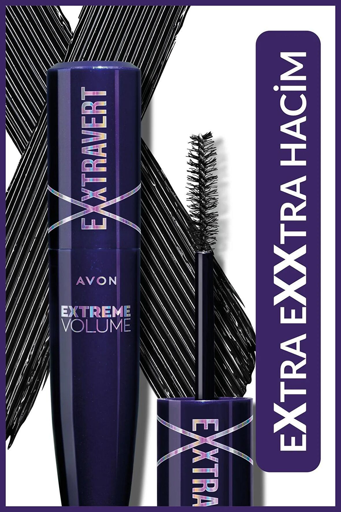 Avon Exxtravert Ekstra Hacim Veren Maskara 9 Ml. Blackest Black