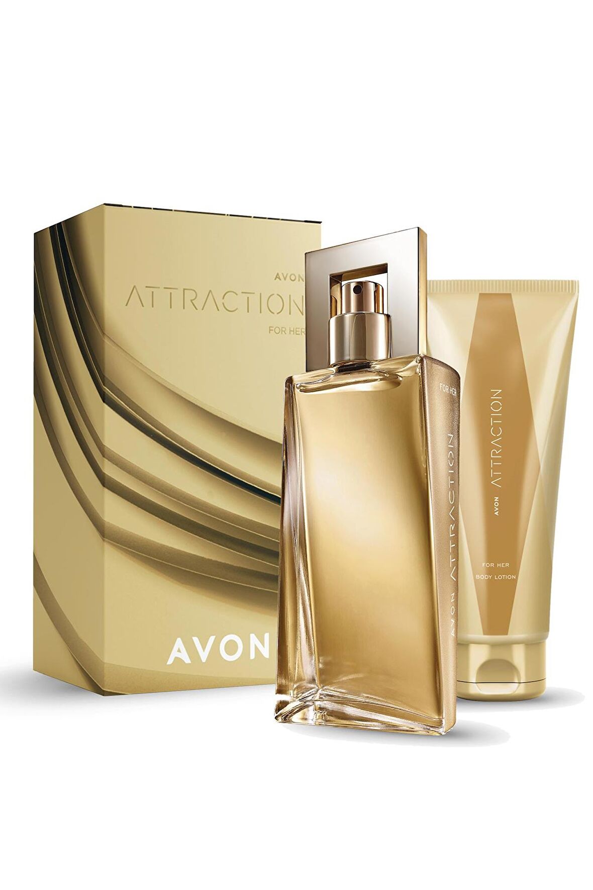 Avon Attraction Kadın Parfüm Edp 50 Ml. ve Vücut Losyonu 125 Ml. Hediye Paketi