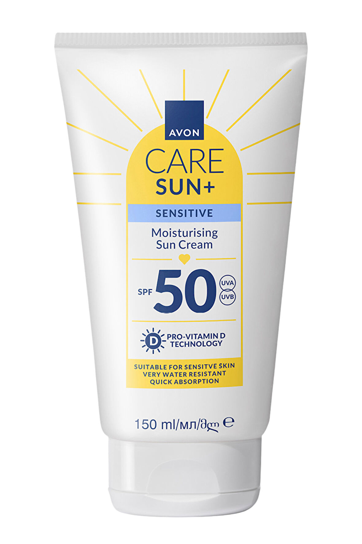SUN+ PROTECT Hassas Ciltler İçin Nemlendirici Güneş Kremi SPF 50 150 Ml.