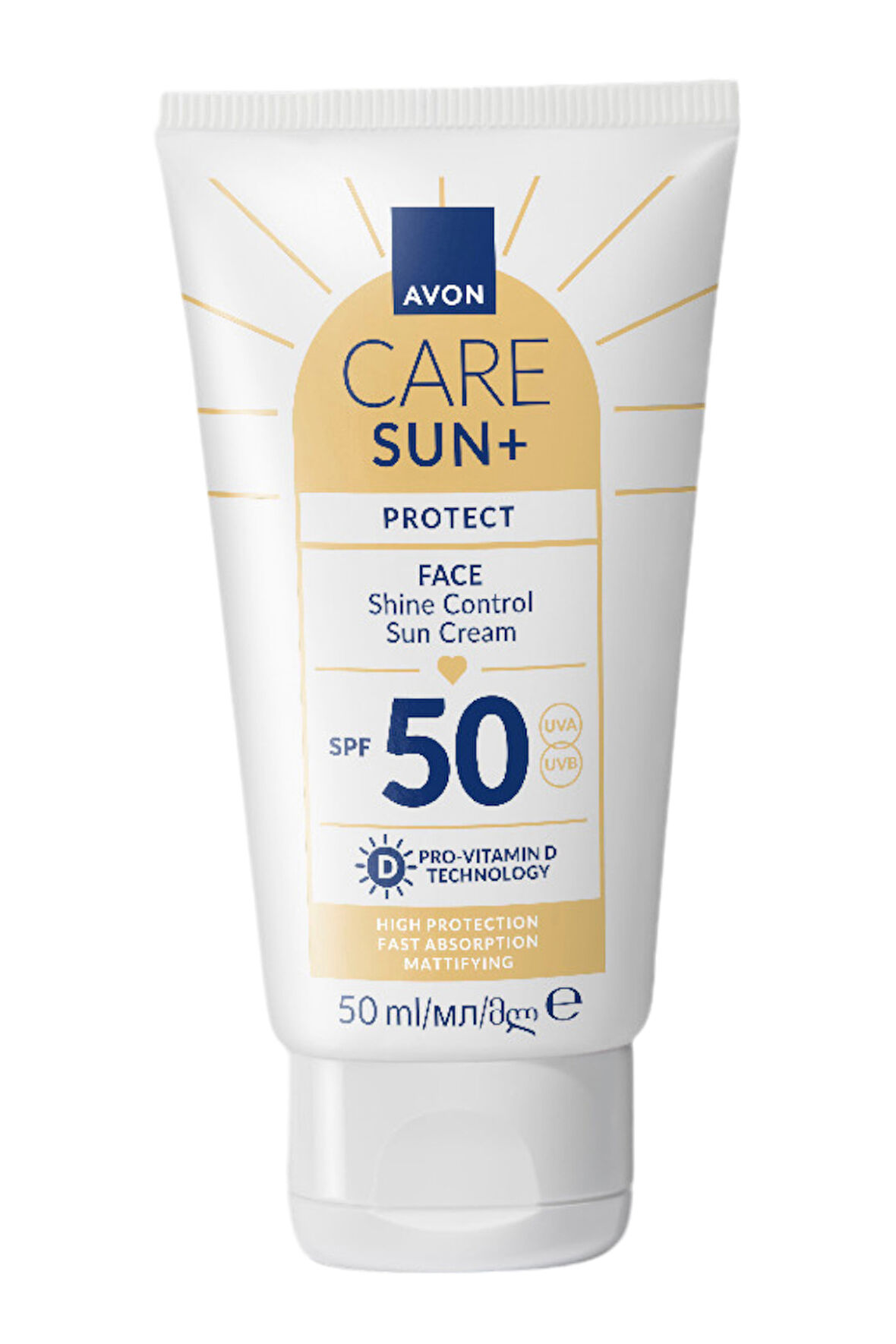 SUN+ PROTECT Yüz İçin Parlaklık Kontrolü Güneş Kremi SPF50 50 Ml.