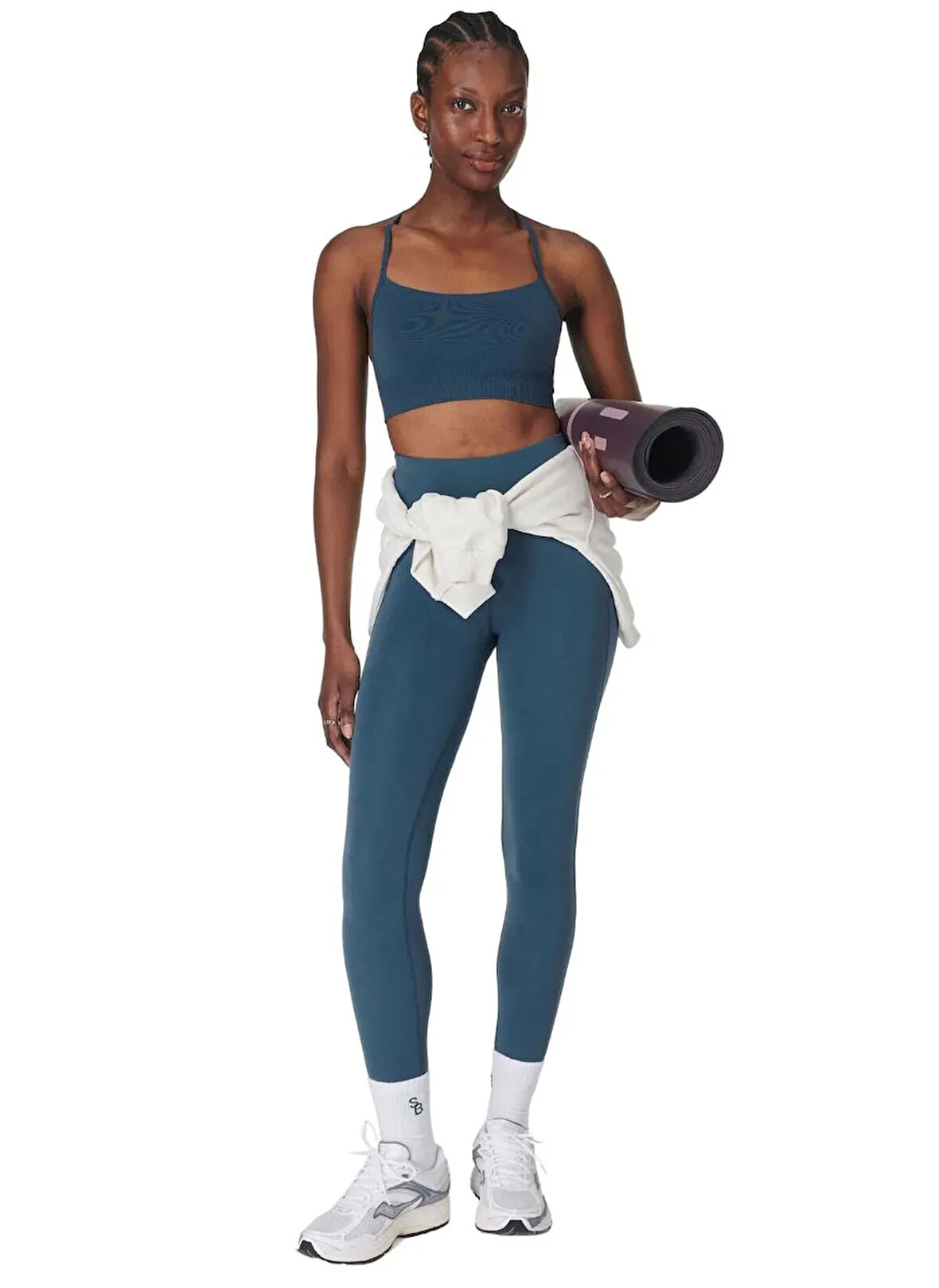 SB9610-6636 SPIRIT RESTORED SEAMLES Mavi U Yaka Kadın Sporcu Sütyeni