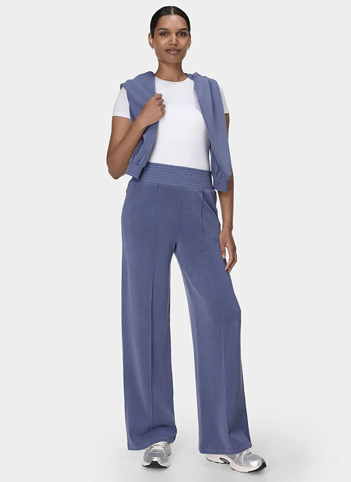 Sweaty Betty SB9226-400 SAND WASH CLOUDWEIGHT TR Mavi Lastikli Bel Normal Düz Kadın Eşofman Altı