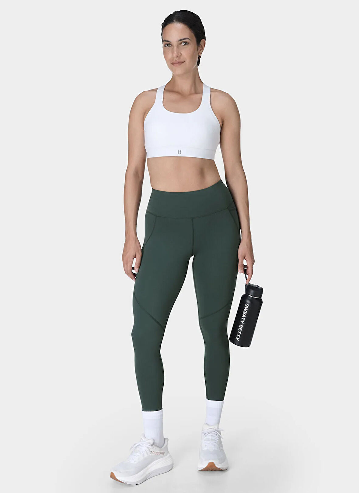 Sweaty Betty SB10229-100 POWER MEDIUM SUPPORT SP Beyaz Sporcu Sütyeni