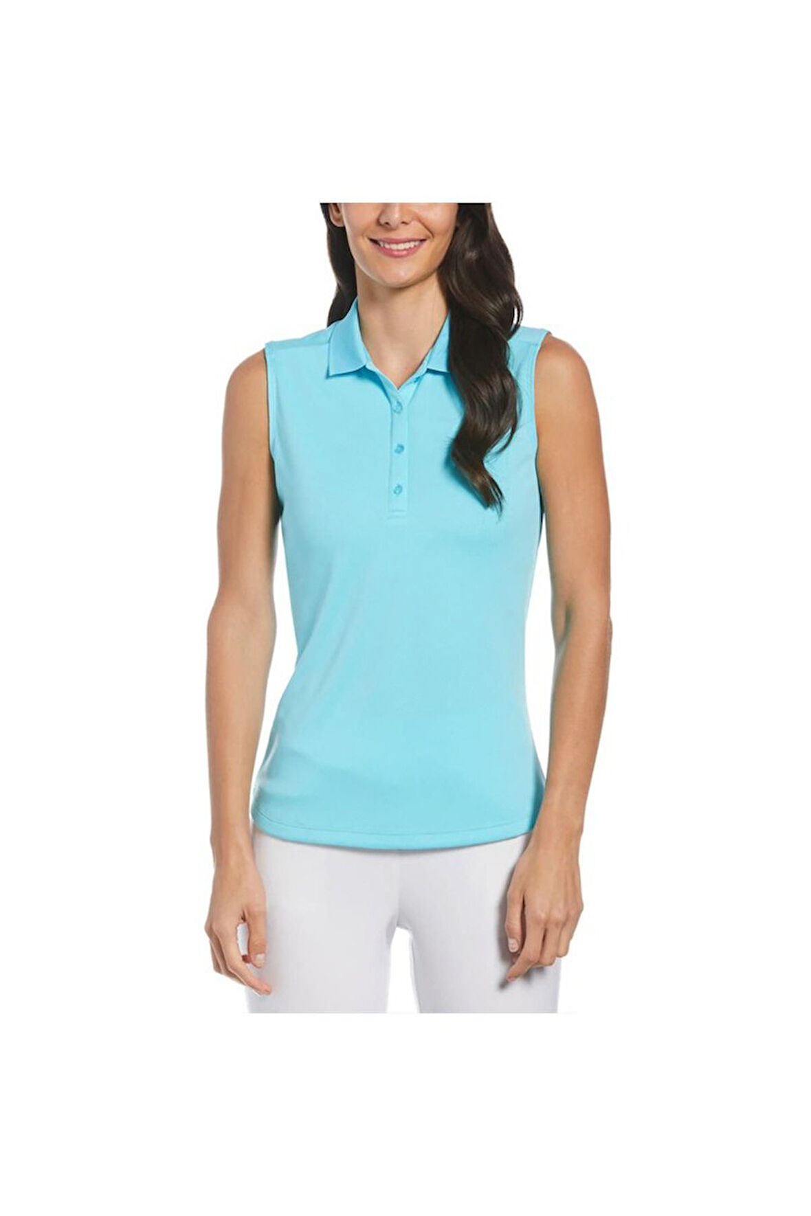 Callaway Sl Ess Solid Knit Polo Kadın Tshirt