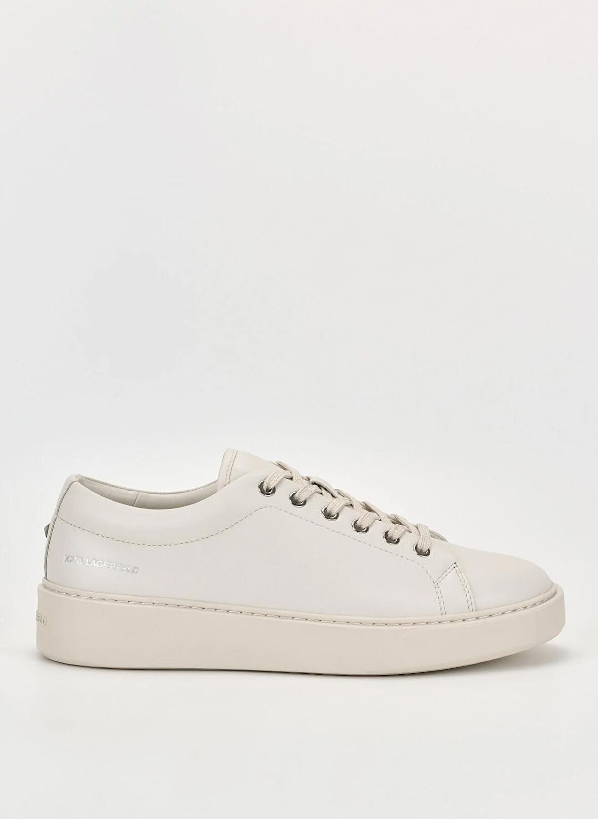 KARL LAGERFELD Beyaz Erkek Sneaker FLINT Lace Lo Lthr