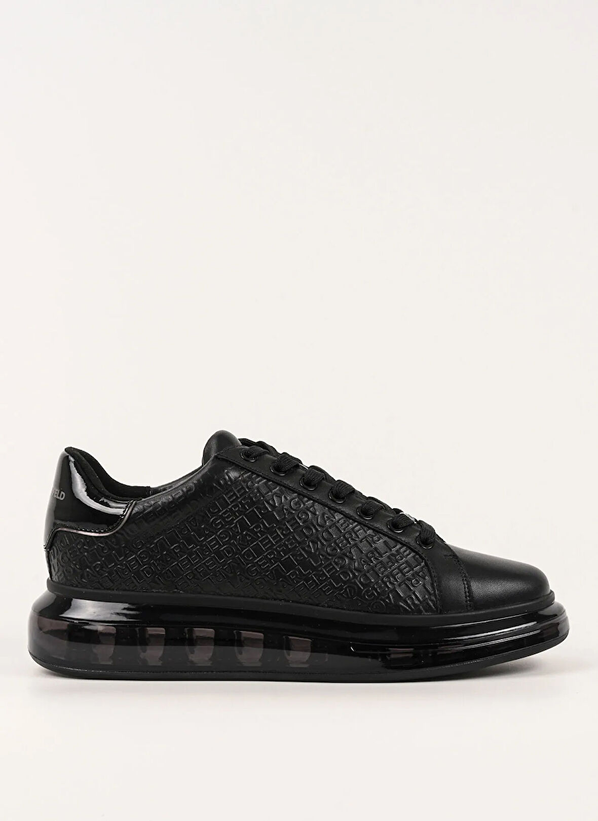 KARL LAGERFELD Siyah Erkek Sneaker KAPRI KUSHION Emboss Repeat Lo Lace