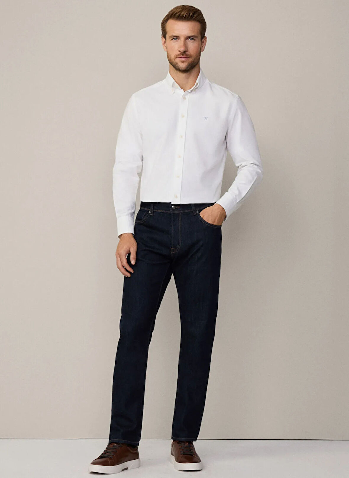 Hackett Slim Fit Gömlek Yaka Beyaz Erkek Gömlek HM309361