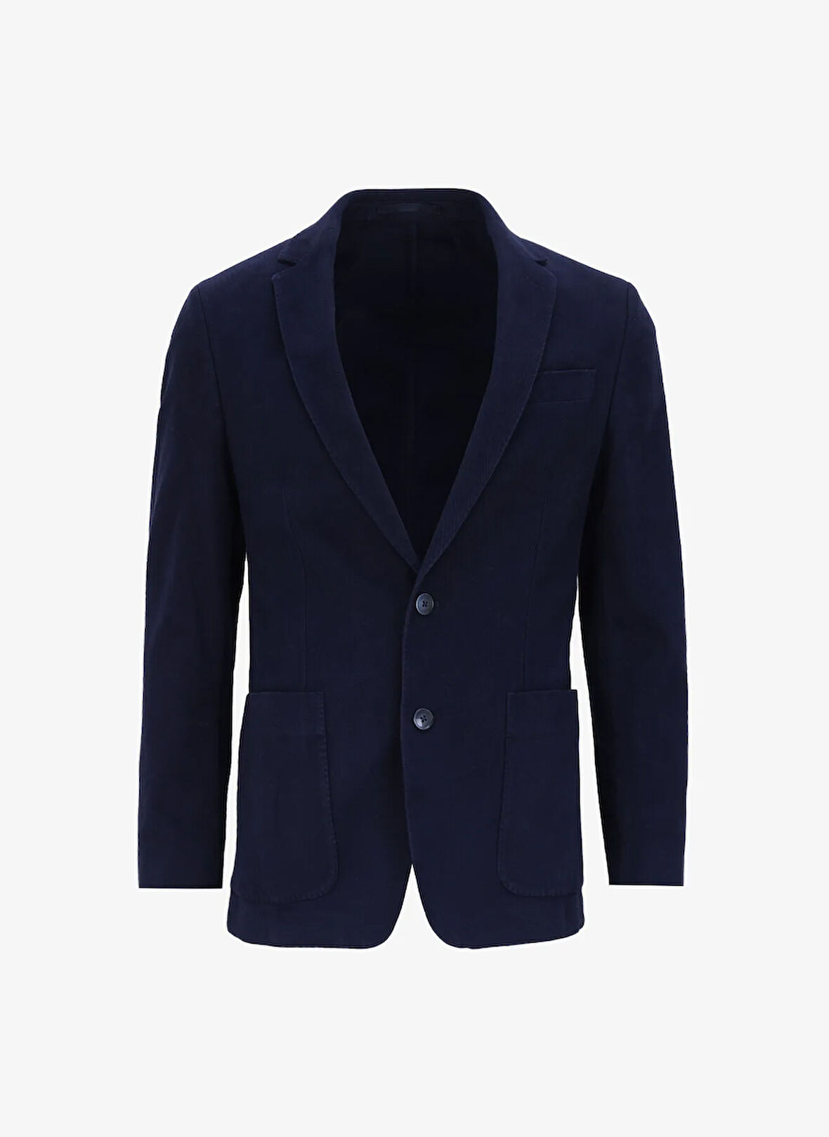 Slim Fit Apaş Yaka Lacivert Erkek Ceket HM443303