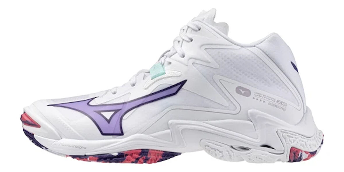 Wave Lightning Z8 MID Kadın Voleybol Ayakkabısı Beyaz / Mavi