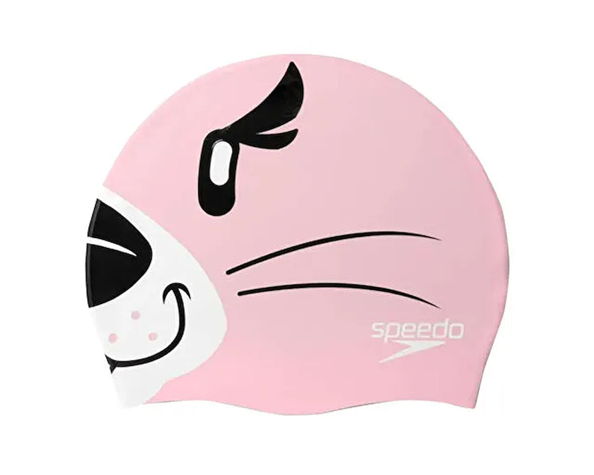 Speedo Printed Cap iu Lts Pink/Blk Çocuk Bonesi 8-00232614670 Pembe