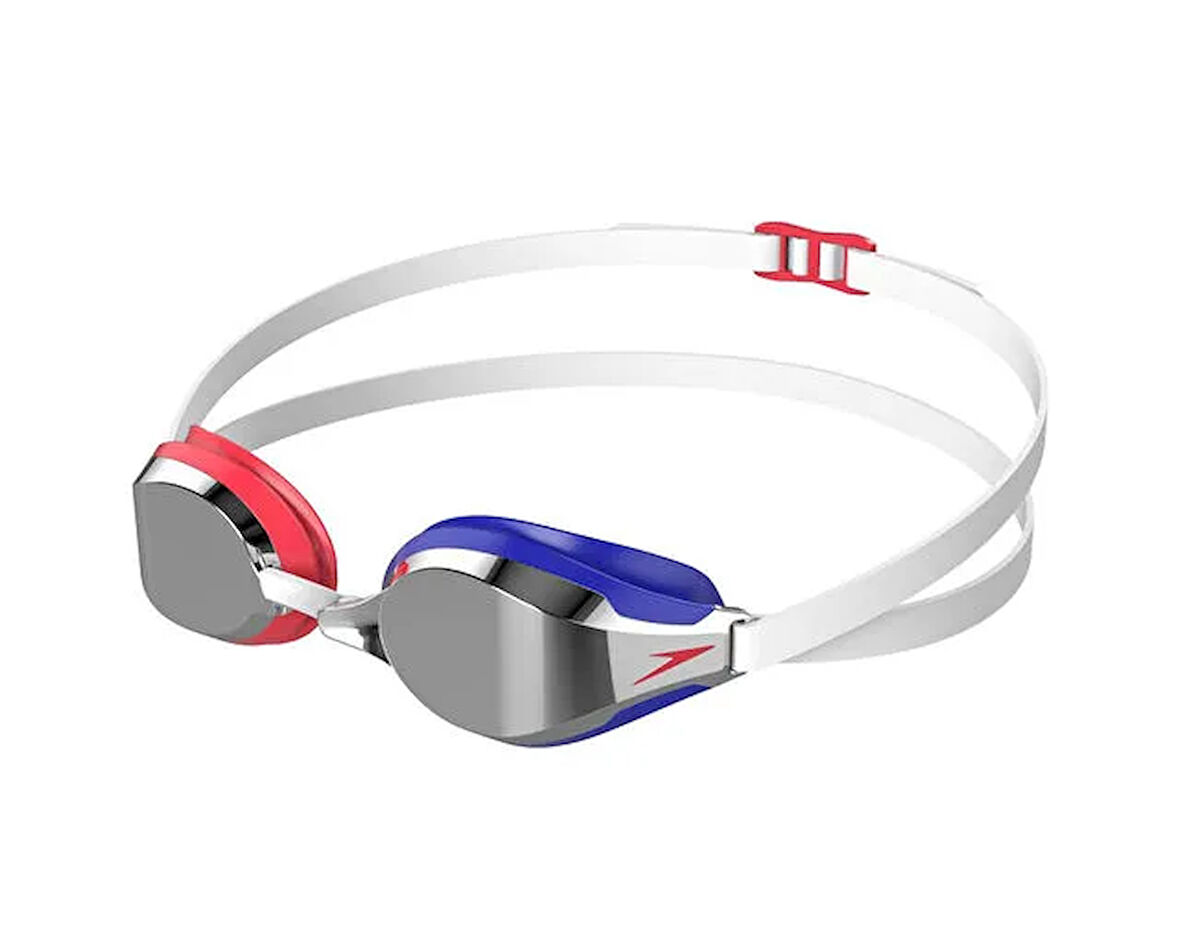 Speedo Fastskin Speedsocket 2 Mir Au Blue/Red Unisex 2 Aynalı Yüzücü Yarış Gözlüğü 8-1089717109 Mavi
