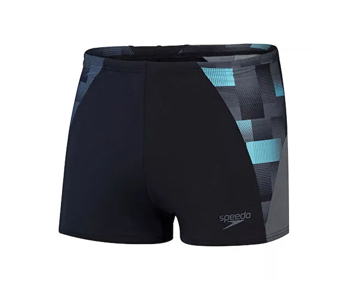 Speedo End+ Max Splice Asht Am Black/Grey Erkek Yüzücü Mayosu 8-00300317540 Siyah