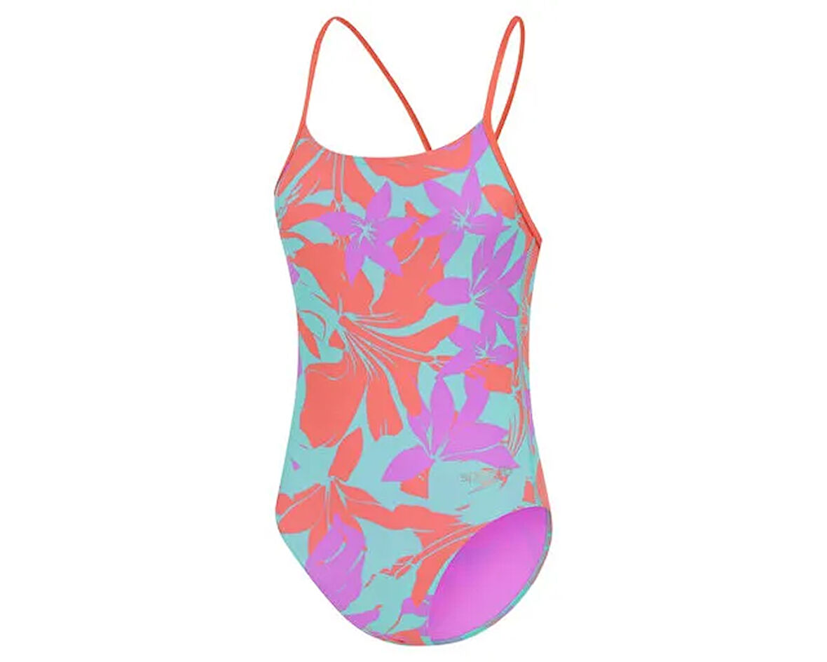 Speedo Alv Lline Bk 1Pc Jf Purple Kız Çocuk Mayosu 8-00350018093 Mor