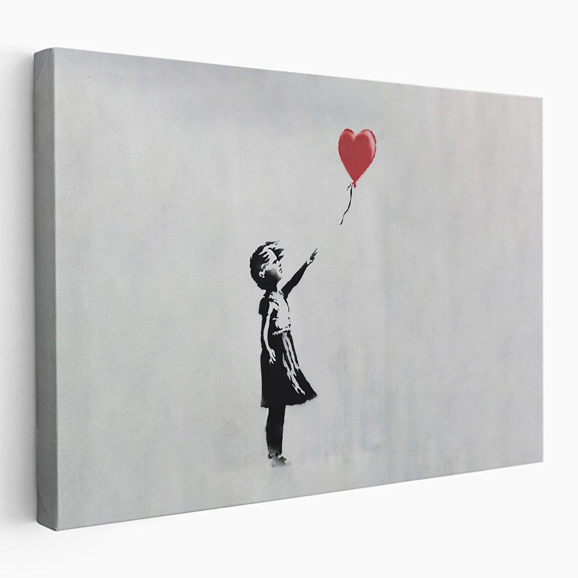 Banksy Kırmızı Balonu Uçup Giden Kız Kanvas Tablosu-5059