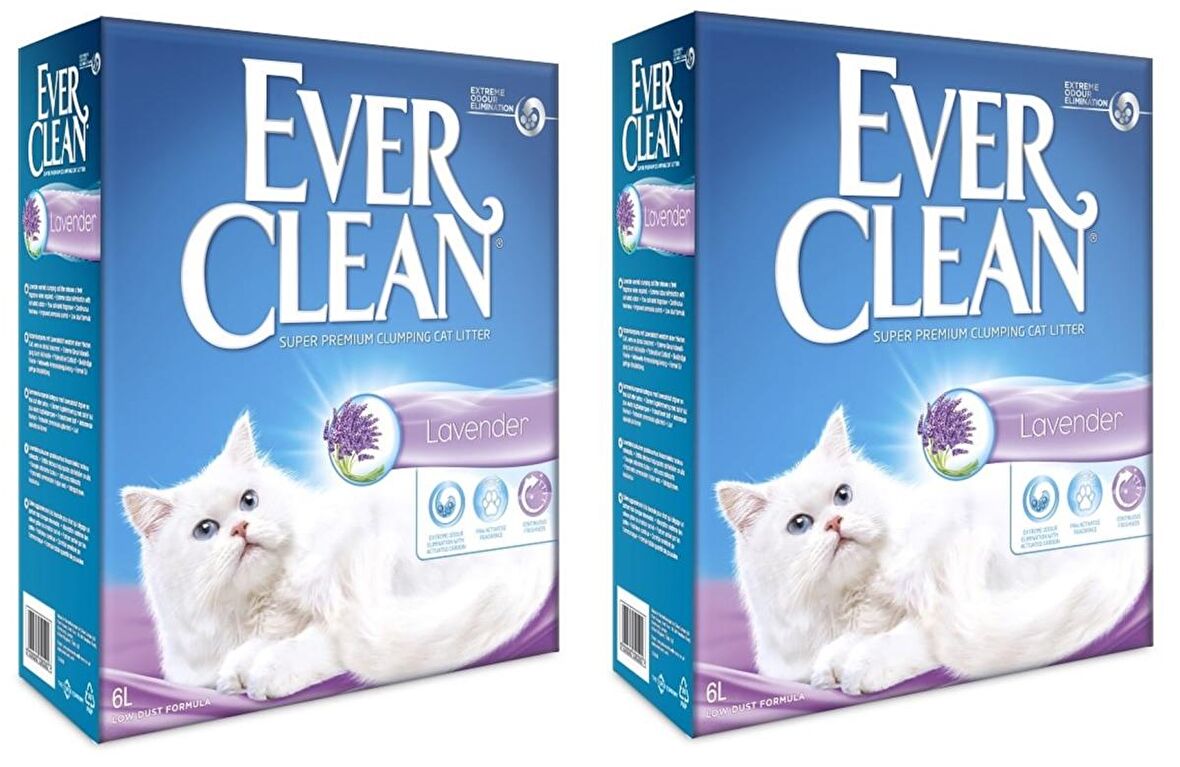 Ever Clean Lavender Lavanta Kokulu Topaklaşan Kedi Kumu 10 L (2 ADET)