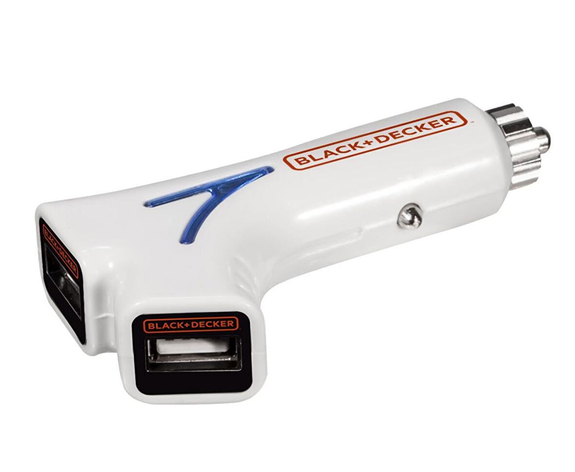 Black&Decker PIUSB2BE 3.1 Amper Çift Çıkışlı USB Araç Şarj Cihazı