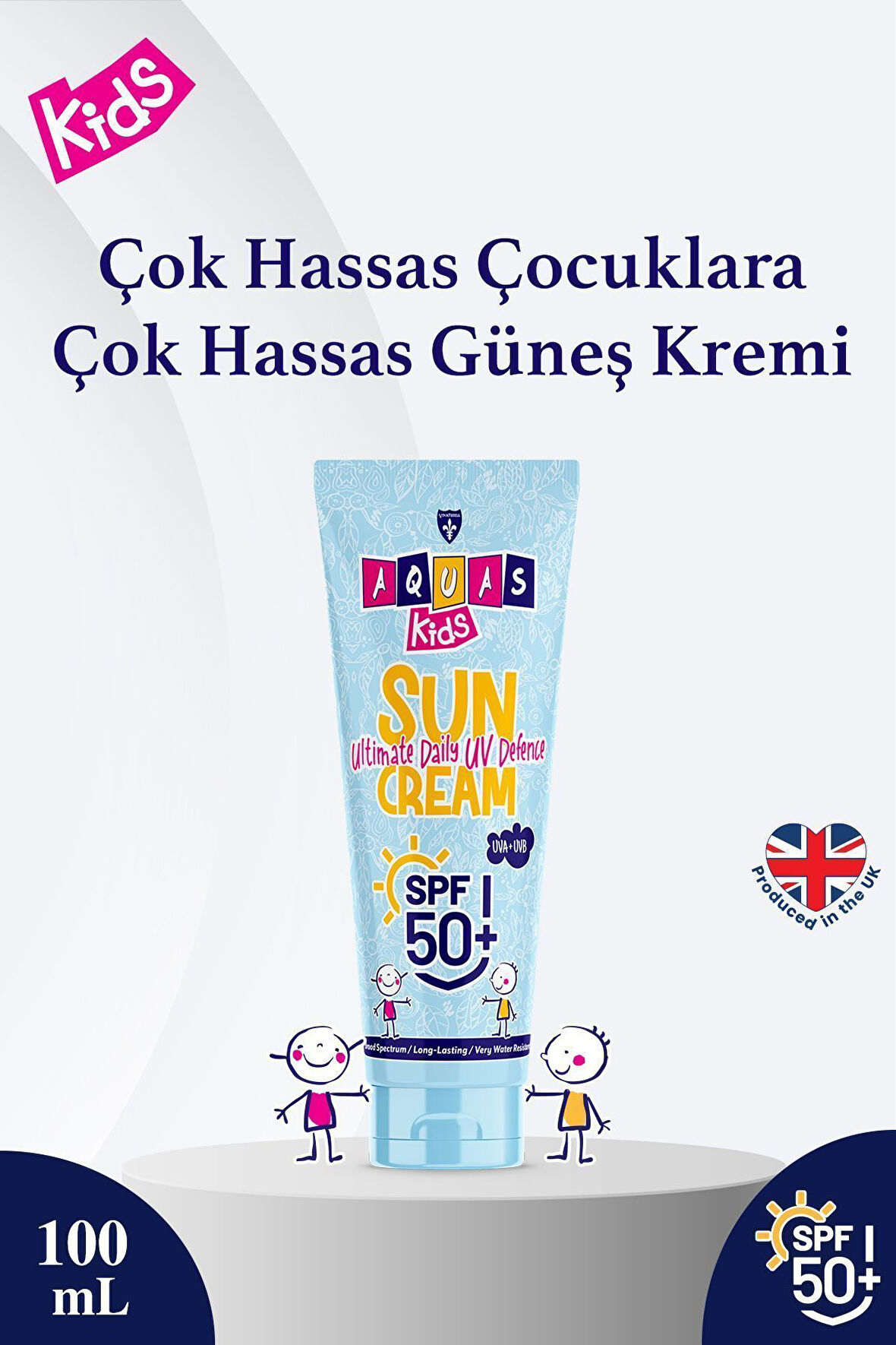 Aquas Kids SPF 50+ Sun Cream Çocuk Güneş Kremi