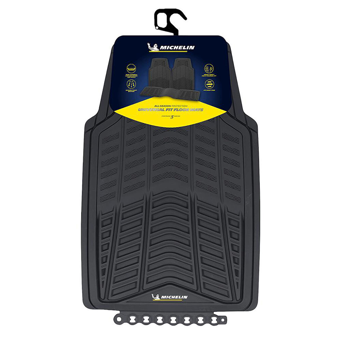 Michelin MC33863 Tüm Araçlara Uyumlu 3 Parça Üniversal 3D Havuzlu Oto Paspas
