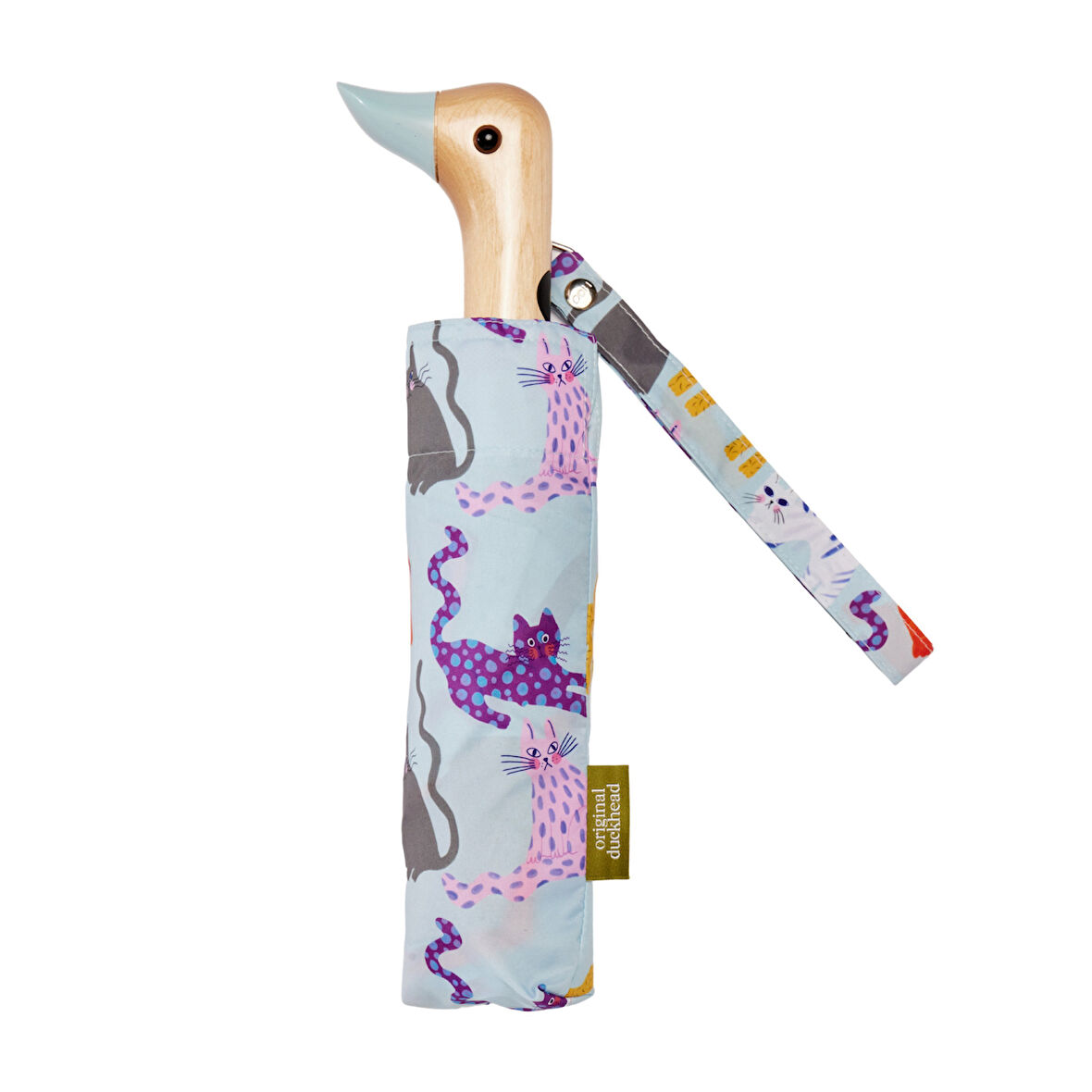 Original Duckhead Duck Kompakt Şemsiye Arty Cats Ice