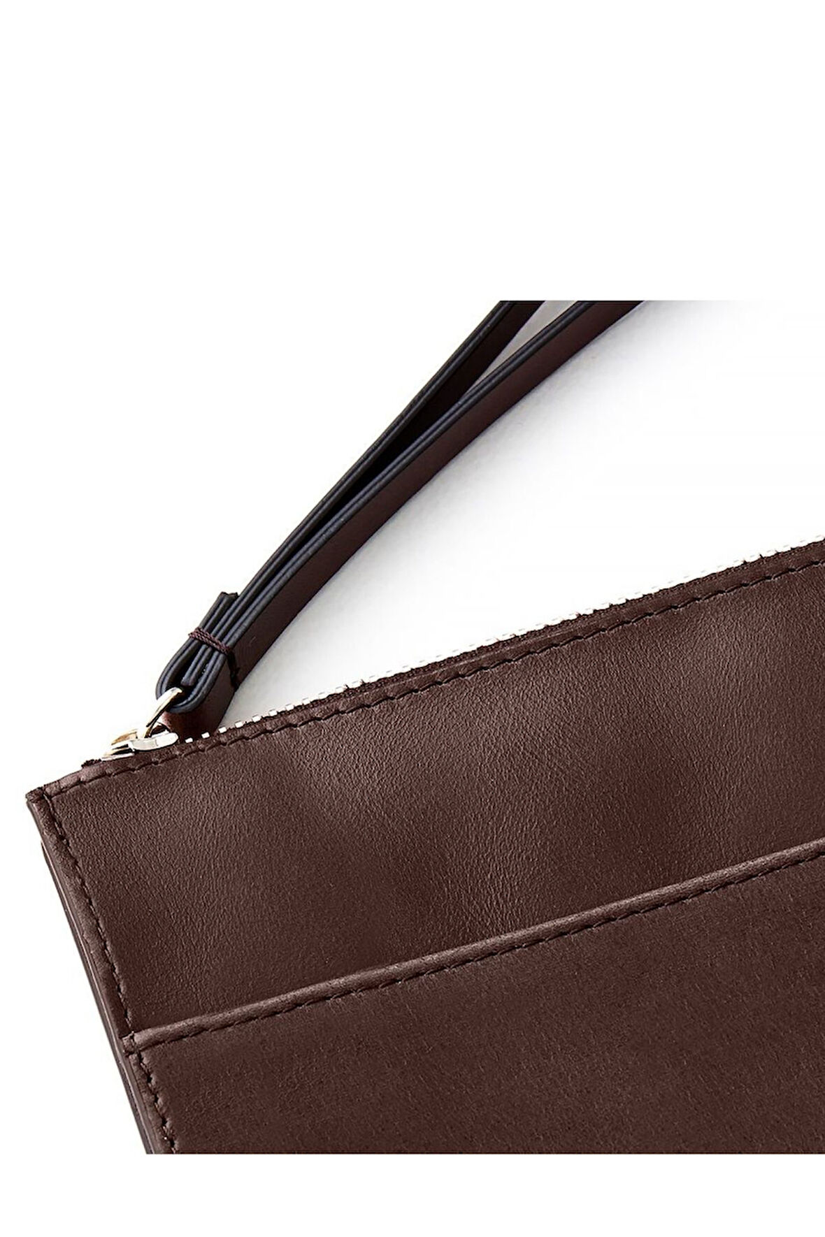 Beverly Kadın Kahve Deri Cepli Fermuarlı Rfid Korumalı Portföy Çanta