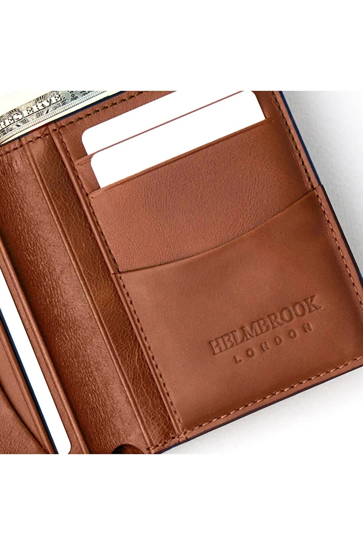 Dayton Erkek Taba Deri Ince Tasarım Çok Bölmeli Rfid Korumalı Cüzdan