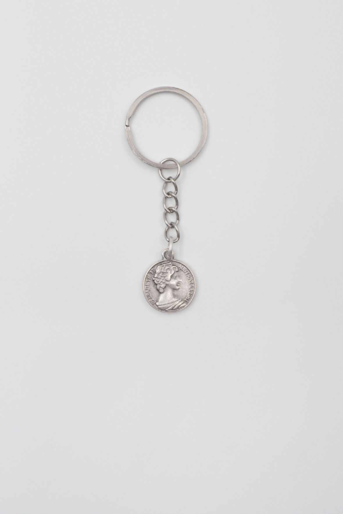 İngiliz Kraliçe II. Elizabeth Anahtarlık - Antik Gümüş Kaplama - Kadın Erkek