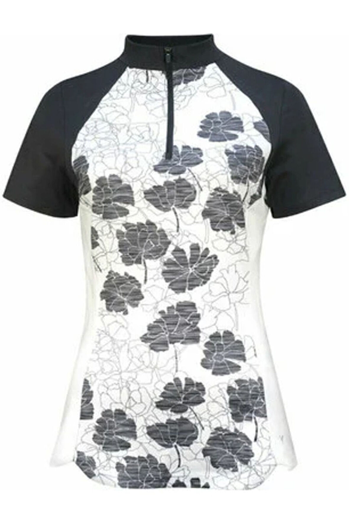 Callaway Other Ss Cut Texture Floral Top Kadın Tshirt